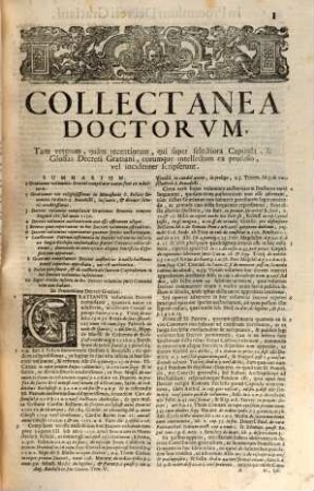Augustini Barbosae, J. U. D. Lusitani, ... Collectanea Doctorum, Tam Veterum, Quam Recentiorum, In Jus Pontificium Universum, 5. In Quo Continetur Decretum Gratianii ...