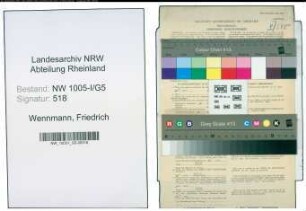 Entnazifizierung Friedrich Wennmann , geb. 14.09.1903 (Schweisser)