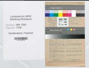 Entnazifizierung Friedrich Grottendieck, geb. 05.03.1879 (Verw.Beamter)
