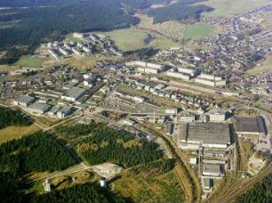 Neuhaus am Rennweg, Luftbild : Neuhaus am Rennweg. Ortsansicht. Luftaufnahme
