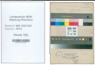 Entnazifizierung Otto Gensel , geb. 12.01.1887 (Baudirektor)