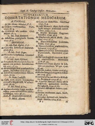 Supplementum dissertationum medicarum