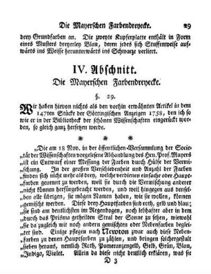 IV. Abschnitt. Die Mayerschen Farbendreyecke