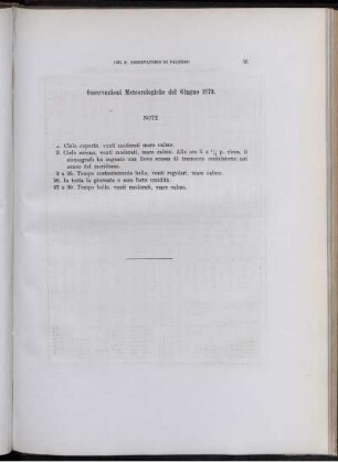 Osservazioni Meteorologiche del Giugno 1879.
