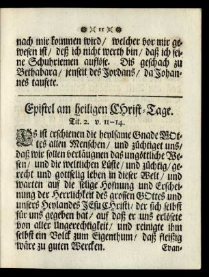 Epistel am heiligen Christ-Tage.