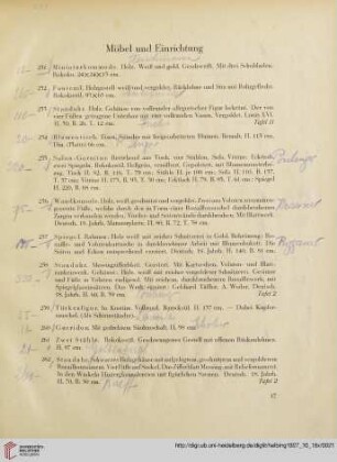 Möbel und Einrichtung (Nr. 251-322a)