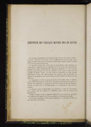 Exécution des travaux moyens mis en ceuvre