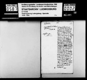 Heimatverhältnisse des angeblich aus Bonfeld stammenden Juden