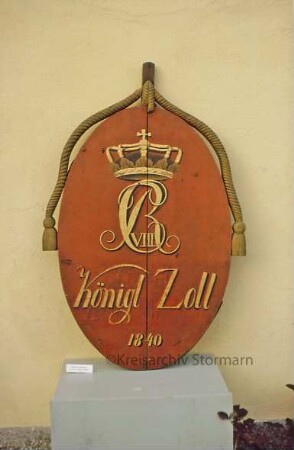Heimatmuseum: Schild des königlich dänischen Zollamtes