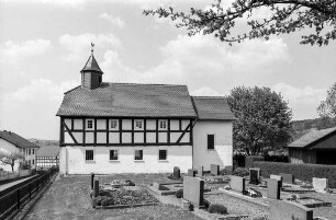 Evangelische Kirche (Kirche, Bruchsteinmauerwerk und Fachwerk); Frankenau, Hunoldstraße 9