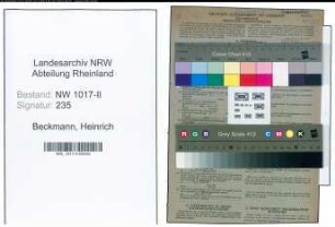 Entnazifizierung Heinrich Beckmann , geb. 13.10.1906 (Lebensmitteleinzelhaendler)
