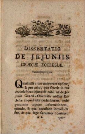 Dissertatio de Iniuniis Graecae orientalis Ecclesiae