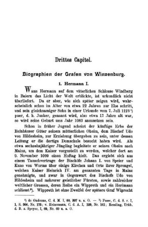 Drittes Capitel. Biographien der Grafen von Winzenburg.