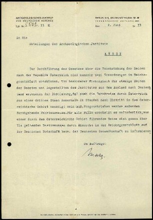 DAI Zentrale an DAI alle Abteilungen