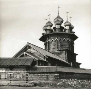 Kischi im Onegasee (Karelien), Freilichtmuseum. Mariä-Schutz-Kirche (Pokrowkirche; 1764)