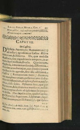 Caput VII. De Castris.