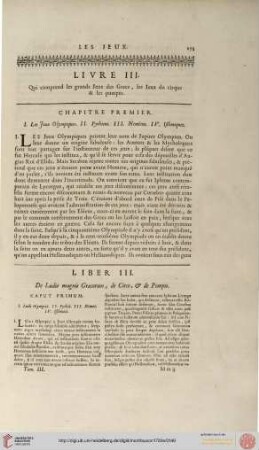 Livre III / Liber III