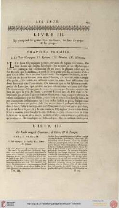 Livre III / Liber III