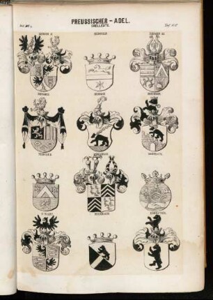 Taf. 108. Berger II. - Bergfeld. - Berger III. - Berghes. - Beringe. - Beringer. - Bernard. - Berlepsch. - Berneaux. - Berndt. - Bernhardi. - Bernstein