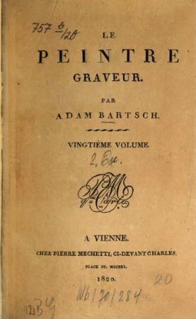 Le peintre graveur, 20. Peintres ou dessinateurs italiens: maîtres du dix-septième siècle ; 2