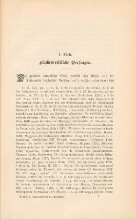 1. Theil. Kirchenrechtliche Vorfragen