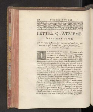Lettre Quatrieme. Description