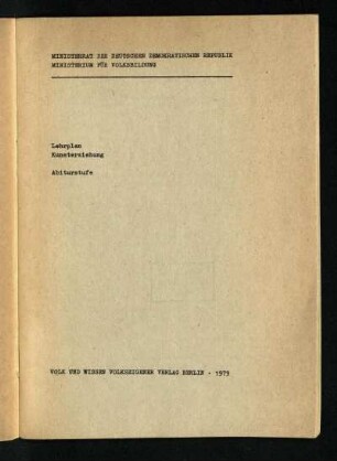 1979: Abiturstufe