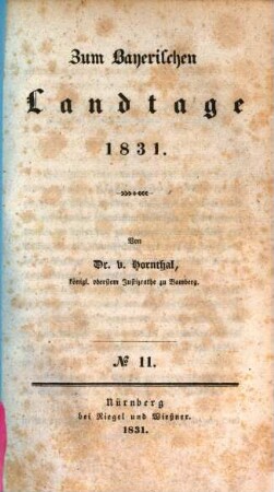 Zum Bayerischen Landtage 1831, 11
