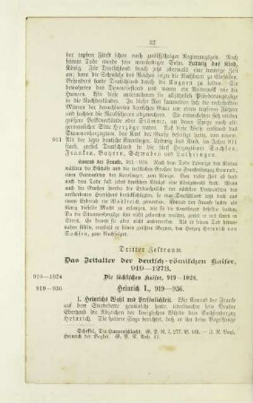 Dritter Zeitraum. Das Zeitalter der deutsch-römischen Kaiser, 919 - 1273