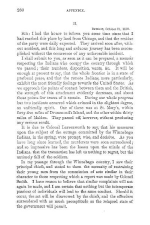 General Cass's Official Report
