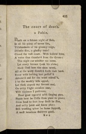 435-442, The court of death. a Fable. - To Sleep. An Elegy.