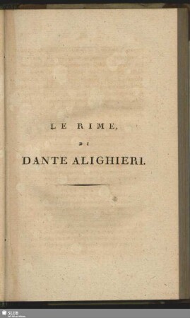 Le Rime, Di Dante Alighieri