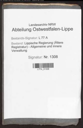 Errichtung eines Hypothekenbuches beim Samtgericht Lippstadt