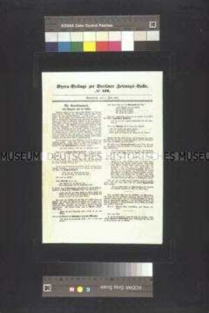 Extrablatt: Die Beredsamkeit, eine Tugend und ein Laster. Berliner Zeitungs-Halle, Nr. 129; Berlin, 5. Juni 1847