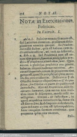Notae in Exercitationes Politicas