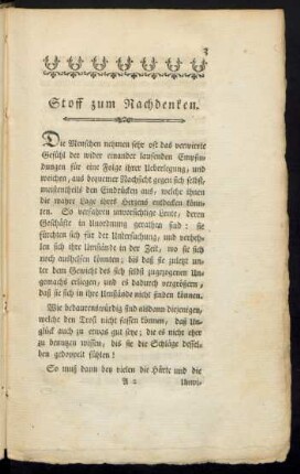 Stoff zum Nachdenken.
