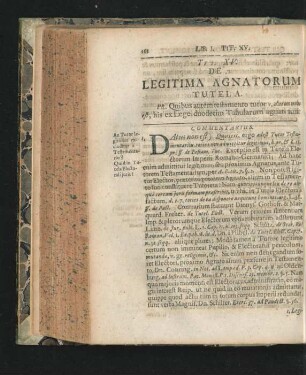 Tit. XV. De Legitima Agnatorum Tutela.