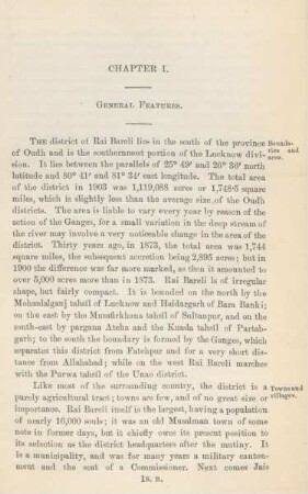 Chapter I. General features