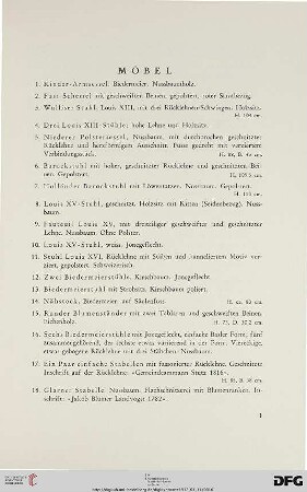 Möbel (Nr. 1-197)