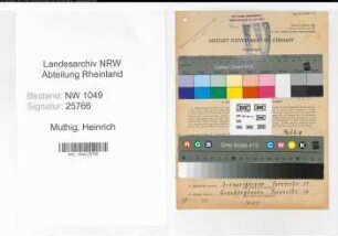 Entnazifizierung Heinrich Muthig , geb. 13.01.1890 (Werkmeister)