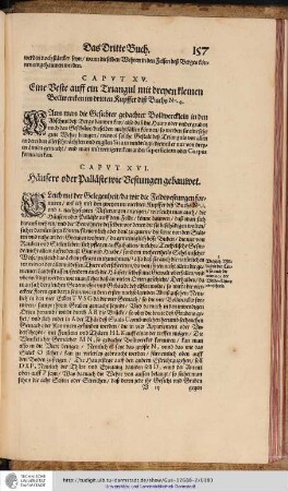 Caput XVI. Häusere oder Palläste wie Vestungen gebauwet