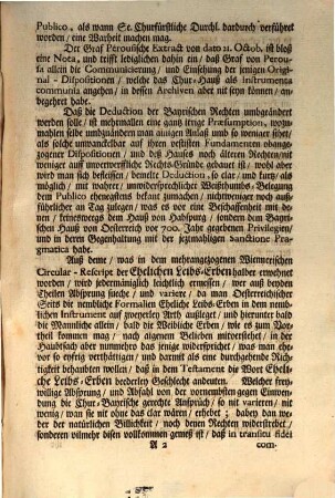 Kurtze Erinderung Uber ein abermahlen untern dato 10.ten Decembris 1740. erfolgtes Wiennerisches Circular-Rescript