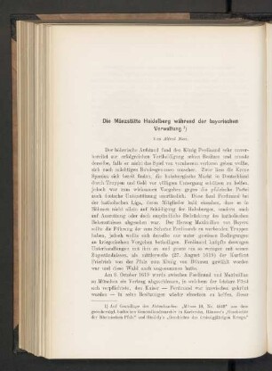 Die Münzstätte Heidelberg während der bayerischen Verwaltung
