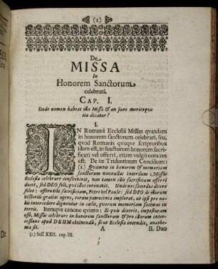 Cap. I. Unde nomen habeat illa Missa & an jure meritoque ita dicatur?