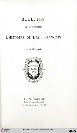 Bulletin de la Société de l'Histoire de l'Art Français