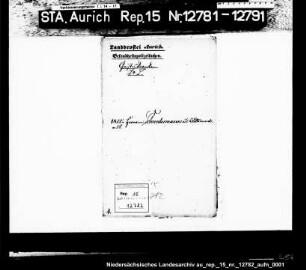 Unterbringung des gemütskranken Handlungsdieners Christian Anton Hermann Schnedermann, Bruder des Professors Schnedermann aus Chemnitz, aus Wittmund in der Heil- und Pflegeanstalt in Hildesheim