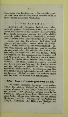 XV. Vaterlandsgeschichte