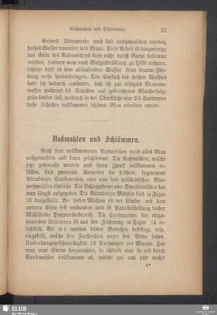 Naßmahlen und Schlämmen