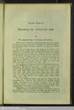 Fünfter Abschnitt. Annaberg im Jubeljahre 1896