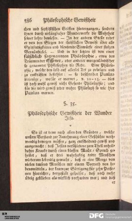Philosophische Gewißheit der Wunder Jesu